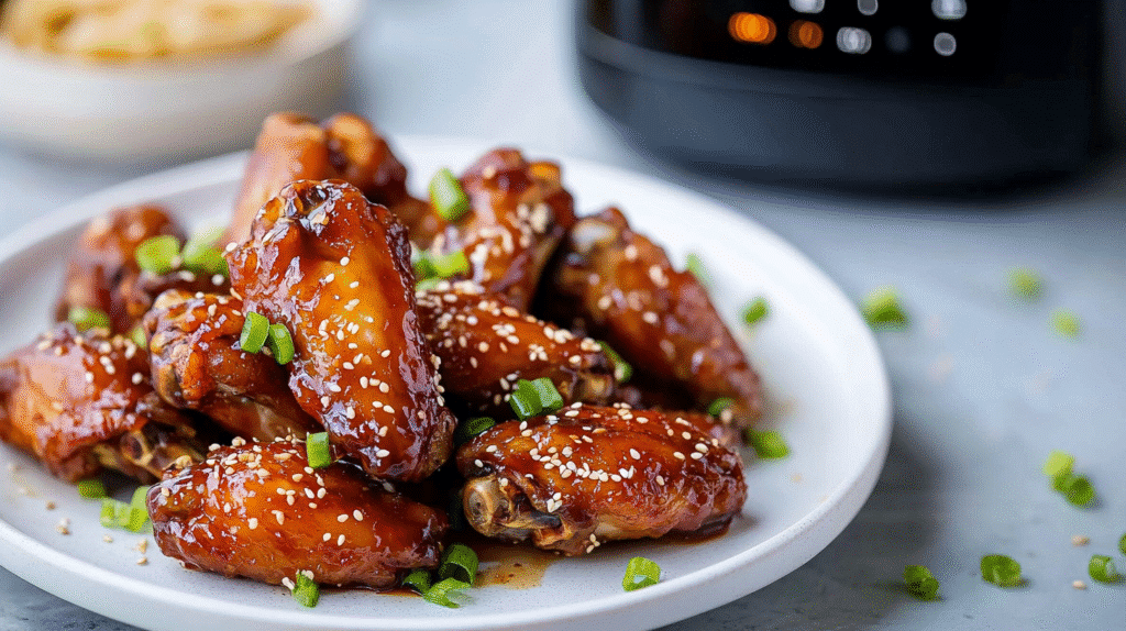 crispy teriyaki chicken wings air fryer recipe