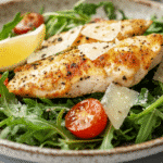 u6852842845 close up of chicken paillard on arugula salad wit ac5e8139 a1d2 4ae2 8ece 1886803ed8d7 3